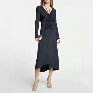 Veronica Beard Gilbert Navy Jersey Midi Dress NWT